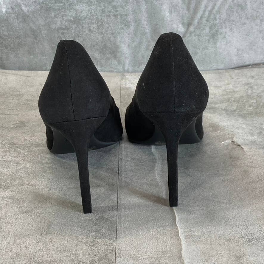 INC INTERNATIONAL CONCEPTS Women's Black Micro Sadelle Chain-Detail Pumps SZ 9