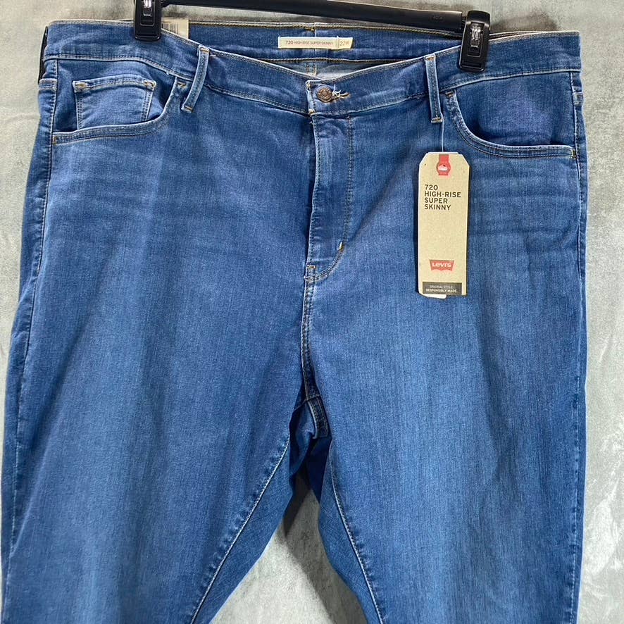 LEVI'S Women's Plus Medium Wash 720 High-Rise Super Skinny Denim Jeans SZ 22W