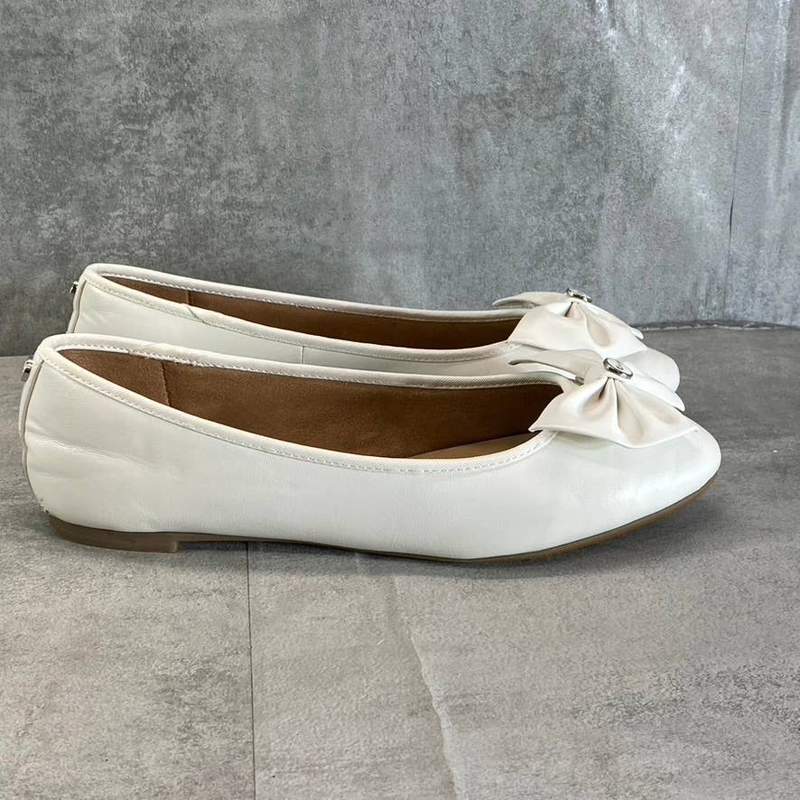 CIRCUS By Sam Edelman Women's White Carmen Slip-On Bow Flats SZ 8