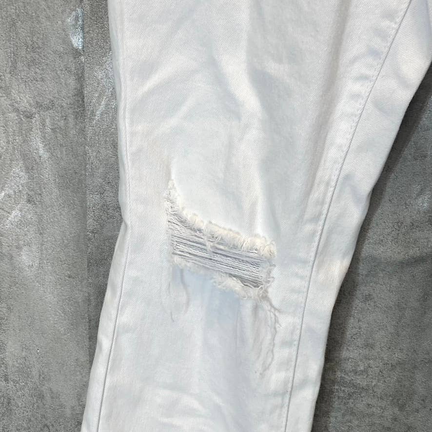 BLANKNYC Women's The Great Jones White Distressed High-Rise Skinny Ankle Denim Jeans SZ 26