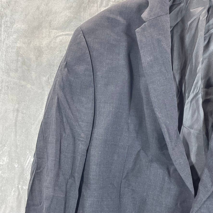 BAR III Men's Charcoal Two-Button Slim-Fit Wool Suit Jacket SZ 46R