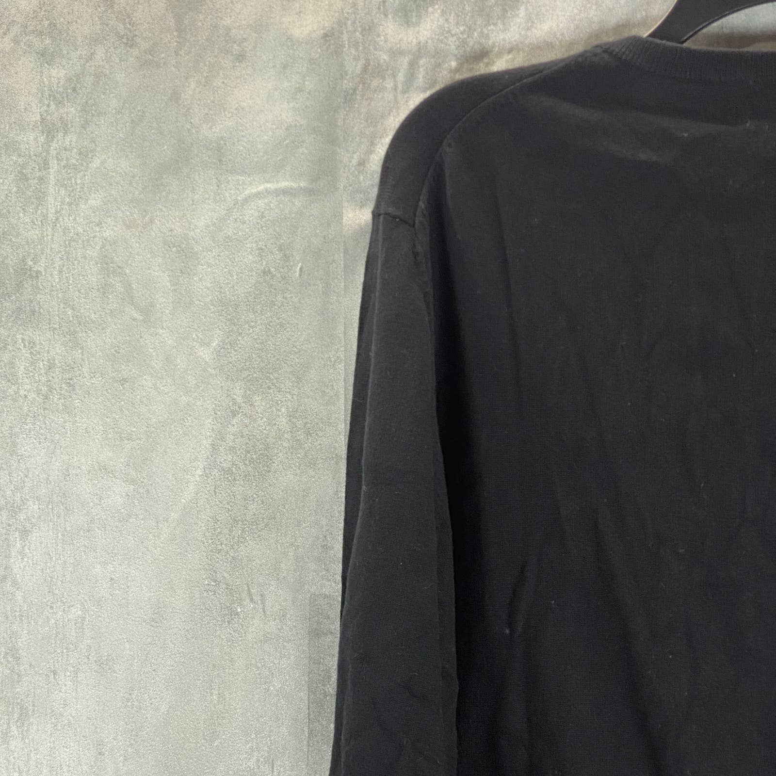 ALFANI Men's Deep Black Solid V-Neck Cotton Long-Sleeve Pullover Sweater SZ L
