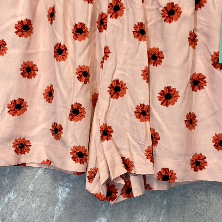 ABOUND Women's Pink Daisy Dots Easy Flowy Lightweight Elastic Waist Pull-On Shorts SZ XXS