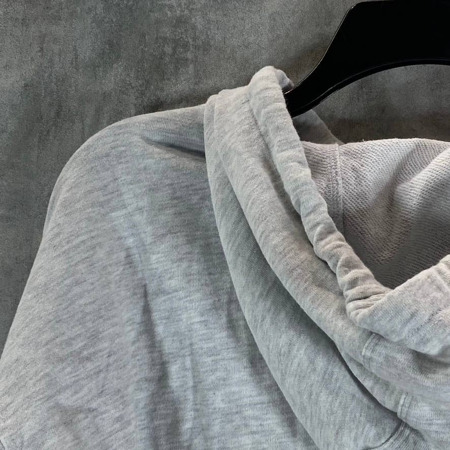 CALVIN KLEIN Women's Light Grey Half-Zip Drop Shoulder Pullover Hoodie SZ N/A