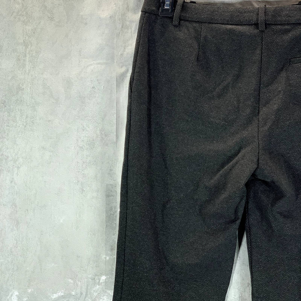 THEORY Women's Grey Multi Regent Knit Treeca 4 Mid-Rise Pull-On Pants SZ 6