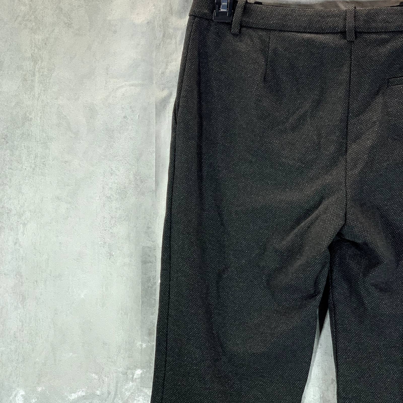 THEORY Women's Grey Multi Regent Knit Treeca 4 Mid-Rise Pull-On Pants SZ 6