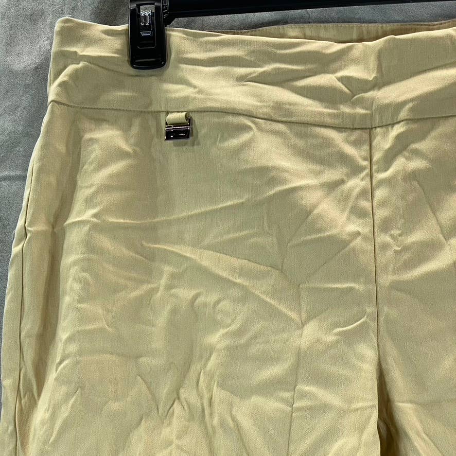 ALFANI Women's Cream Beige Tummy-Control Skinny-Leg Pull-On Pants SZ 16