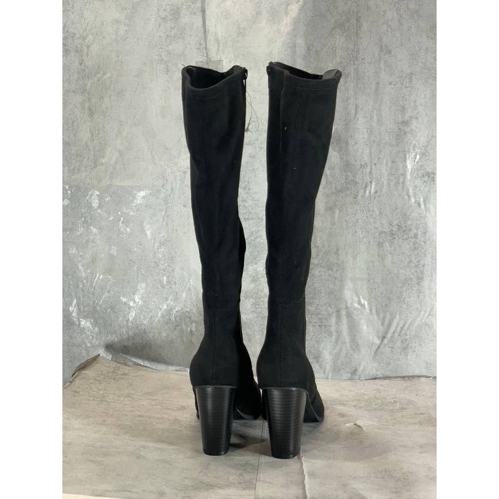STYLE & CO Women's Black Addyy Memory Foam Round-Toe Dress Block-Heel Boots SZ10