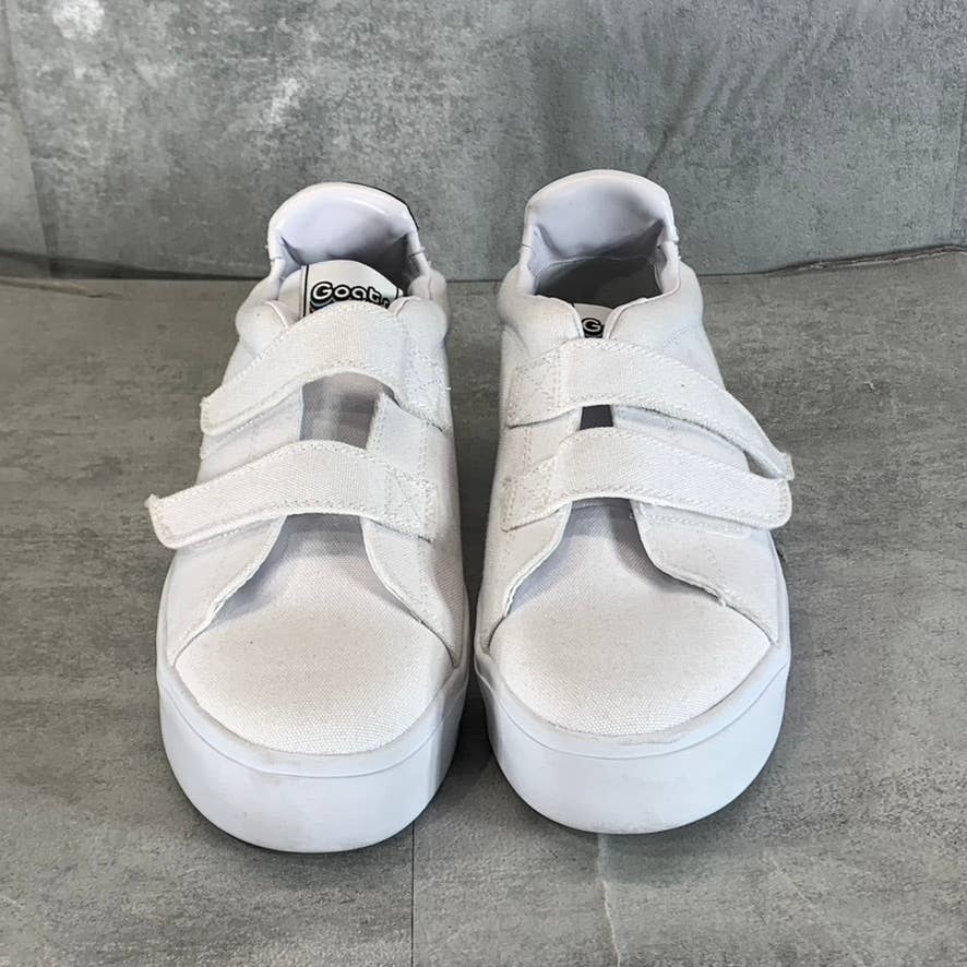 GOATS Women's White Canvas The 305 2-Strap Slip-On Platform Sneakers SZ 6