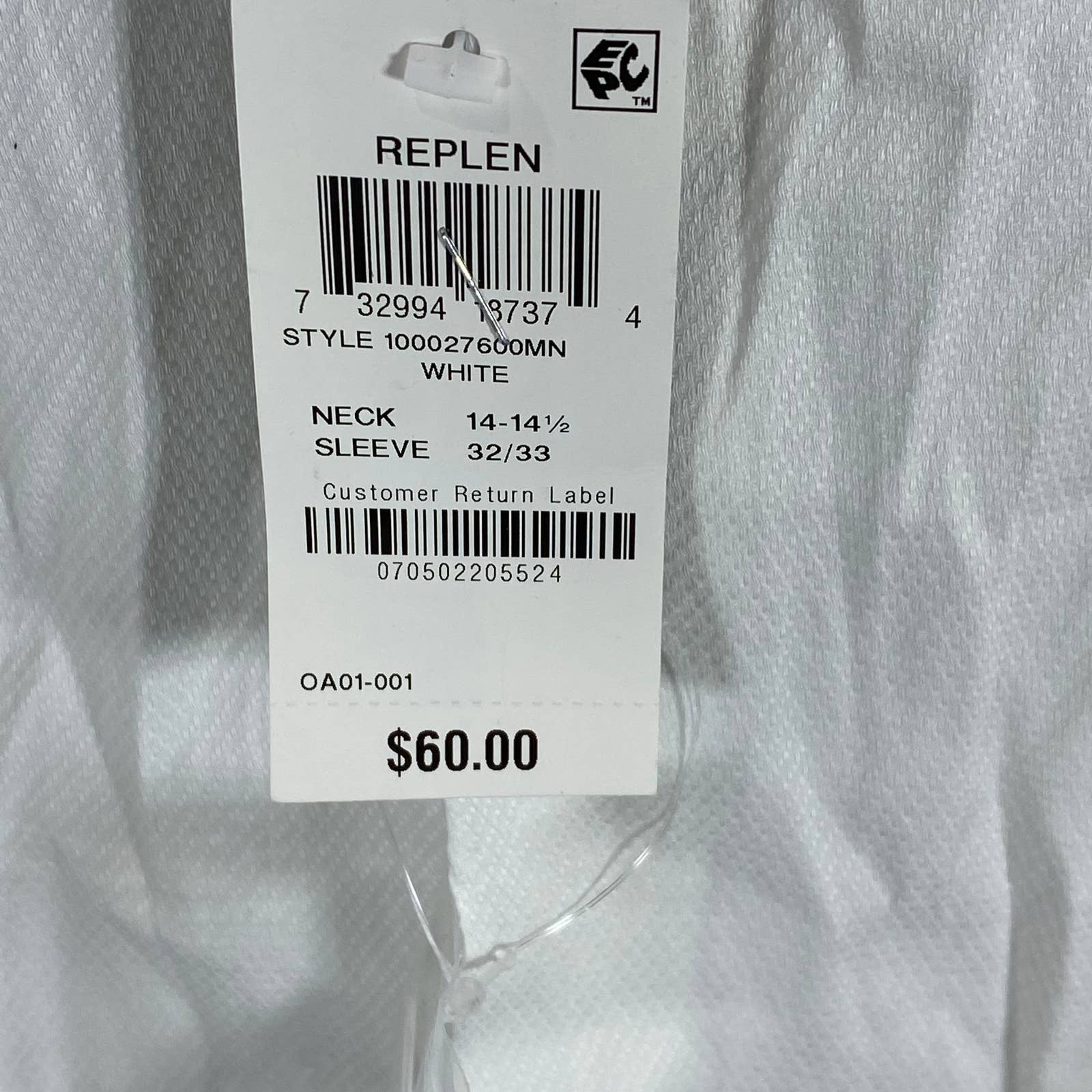ALFANI Men's White Athletic-Fit Performance Stretch Twill Textured Shirt SZ S