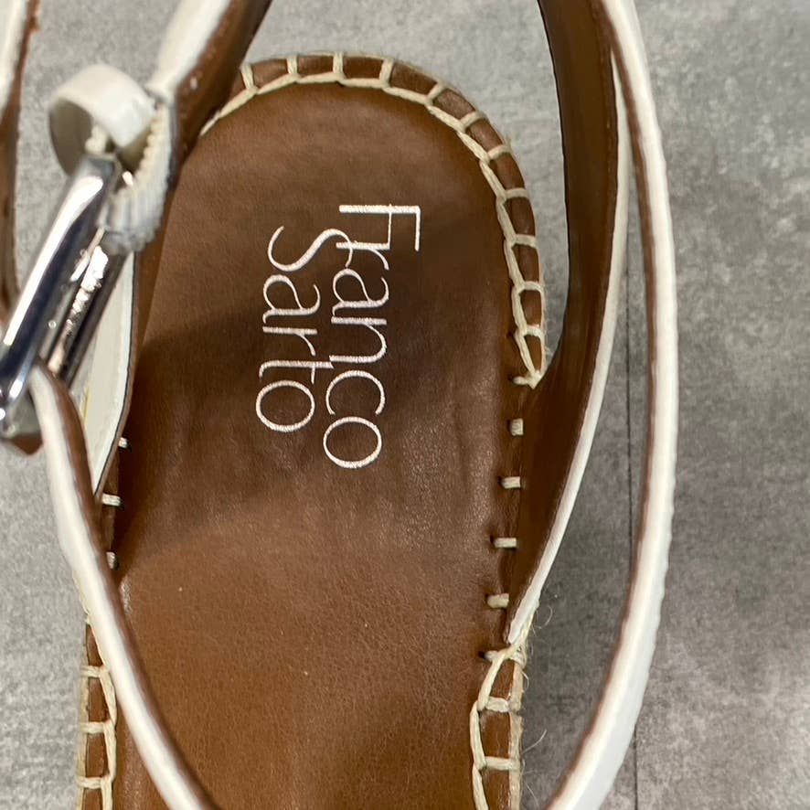 FRANCO SARTO Women's Natural Snake Embossed Pellia Espadrille Sandals SZ 10