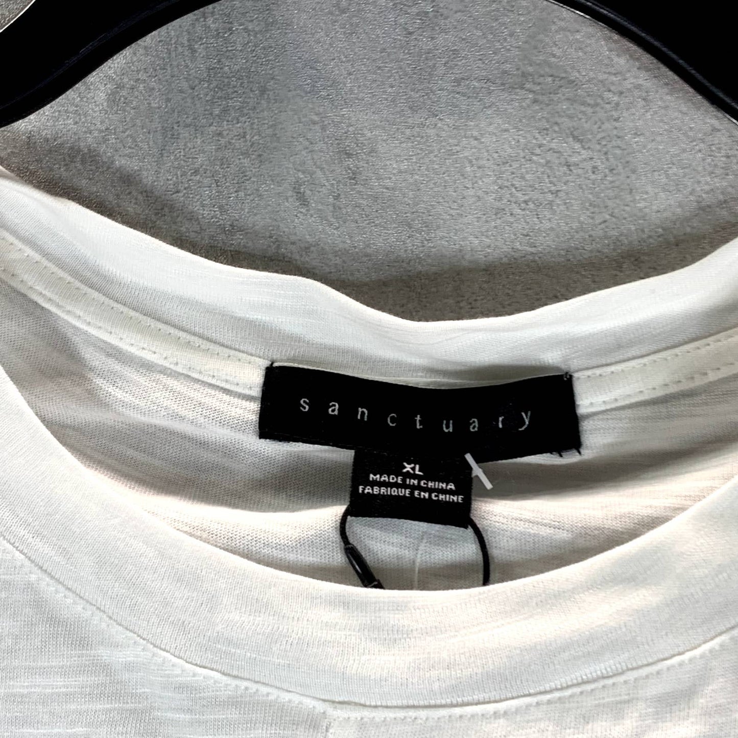 SANCTUARY Women's White Highstreet Wrap-Detail Crewneck Short Sleeve Tee SZ XL