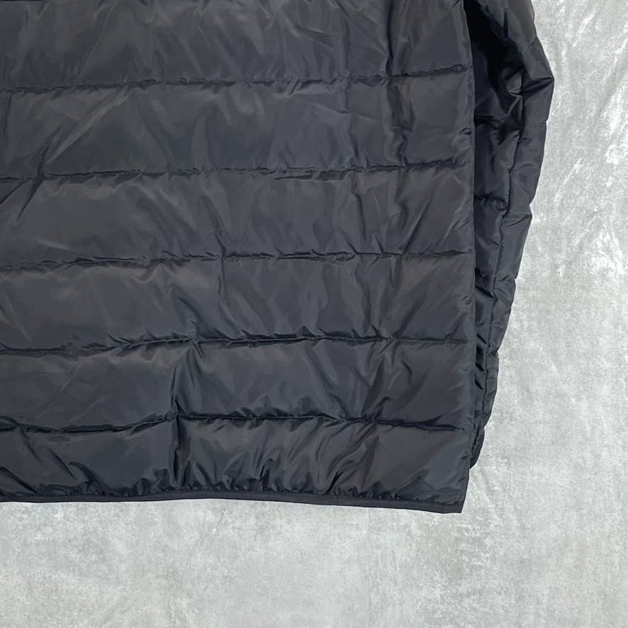 COLE HAAN Men's Solid Black Packable Down Full-Zip Puffer Jacket SZ S