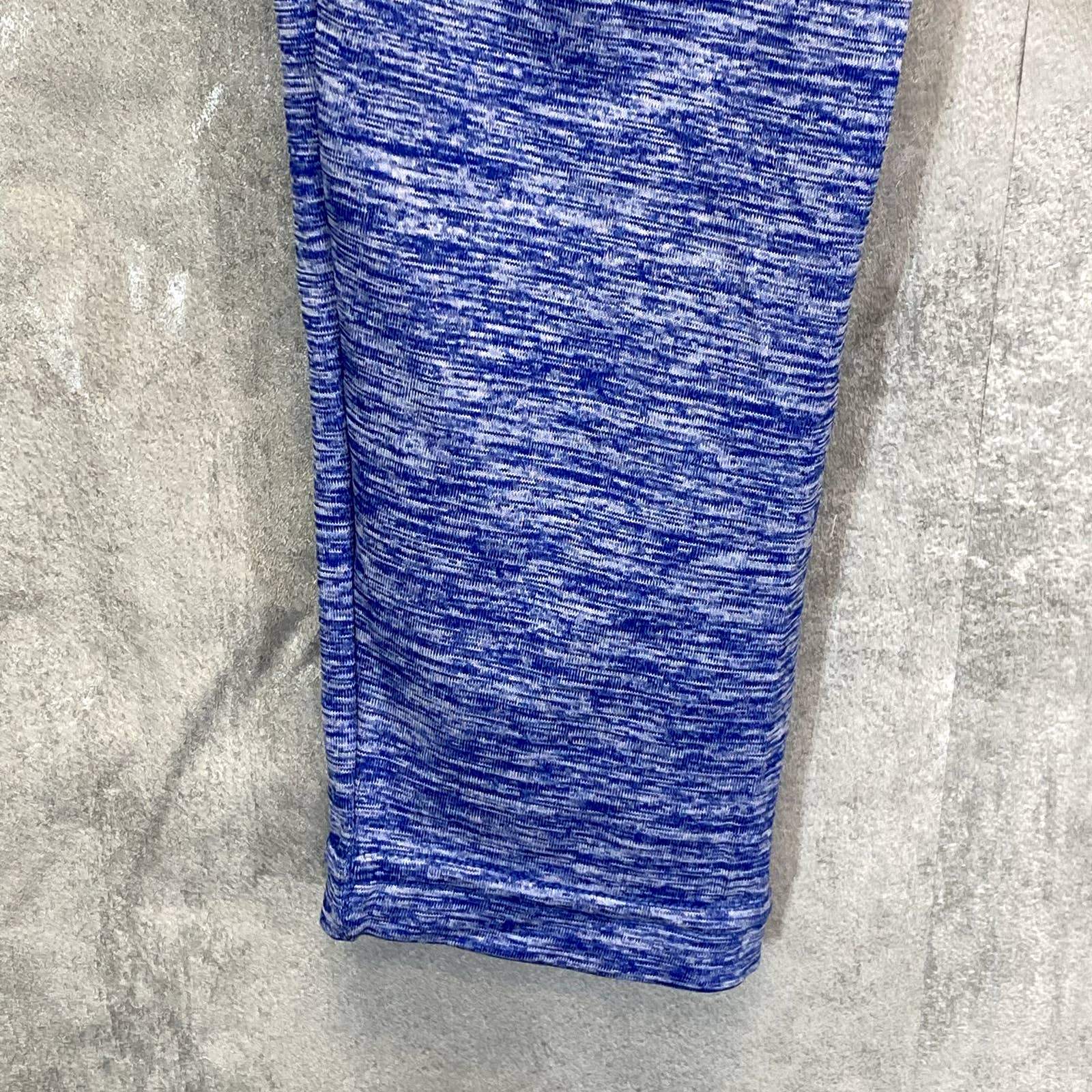 PRO-FIT Activewear Women's Blue Melange Scrunched Cut-Out Pull-On Crop Leggings SZ M