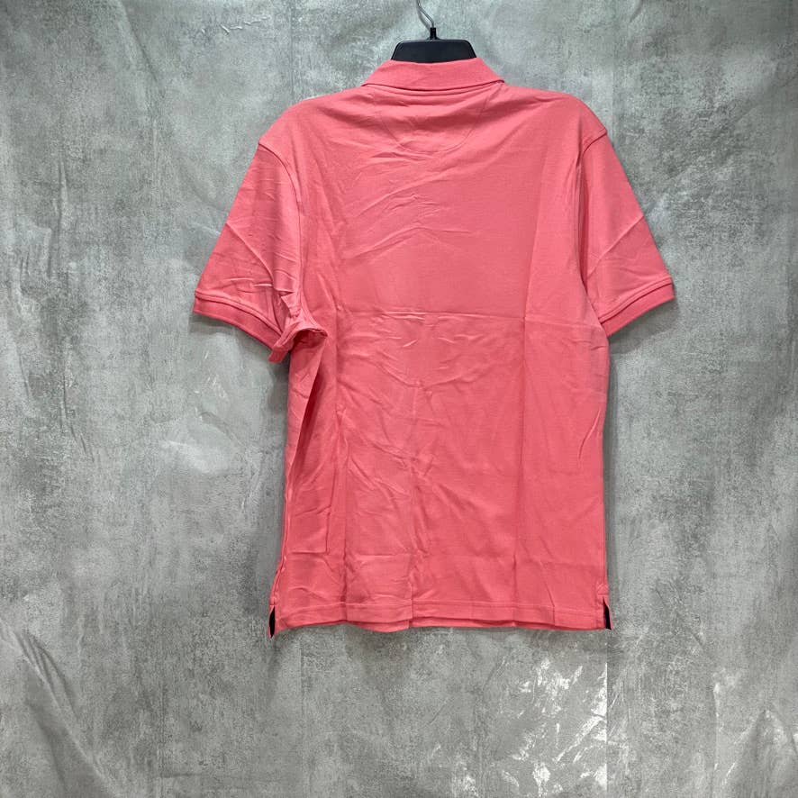CLUB ROOM Pink Soft Touch Interlock Short Sleeve Polo Shirt SZ M