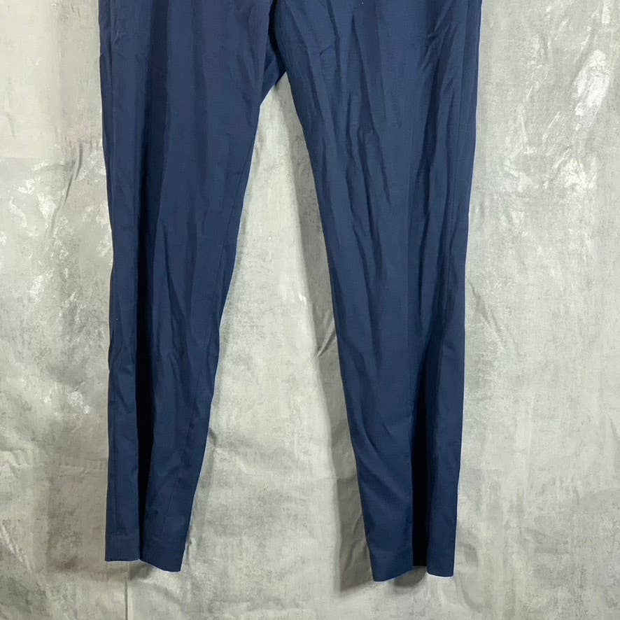 CALVIN KLEIN Men's Blue Slim-Fit Flat Front Dress Pants SZ 36X32