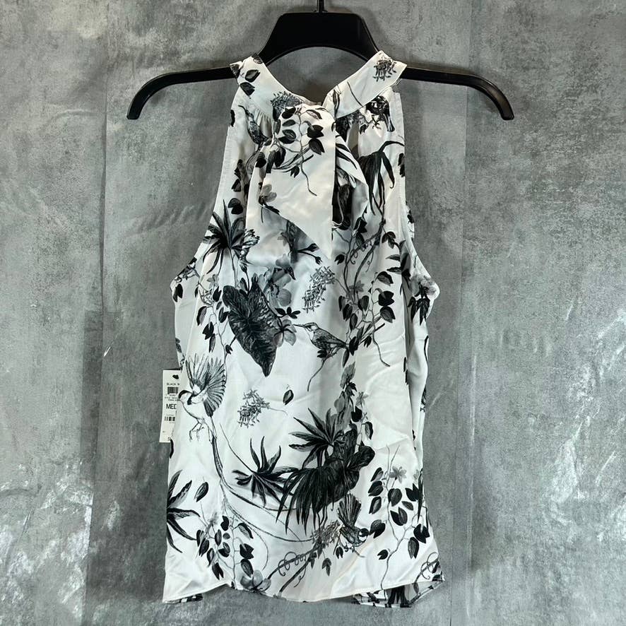 INC INTERNATIONAL CONCEPTS Women's Raina Gardens Printed Keyhole Halter Top SZ M