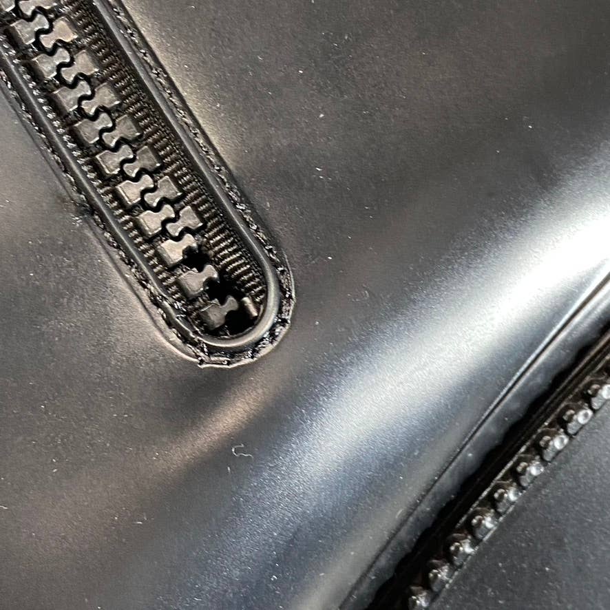 INC INTERNATIONAL CONCEPTS Women's Black Everett Square-Toe Rain Boots SZ 10