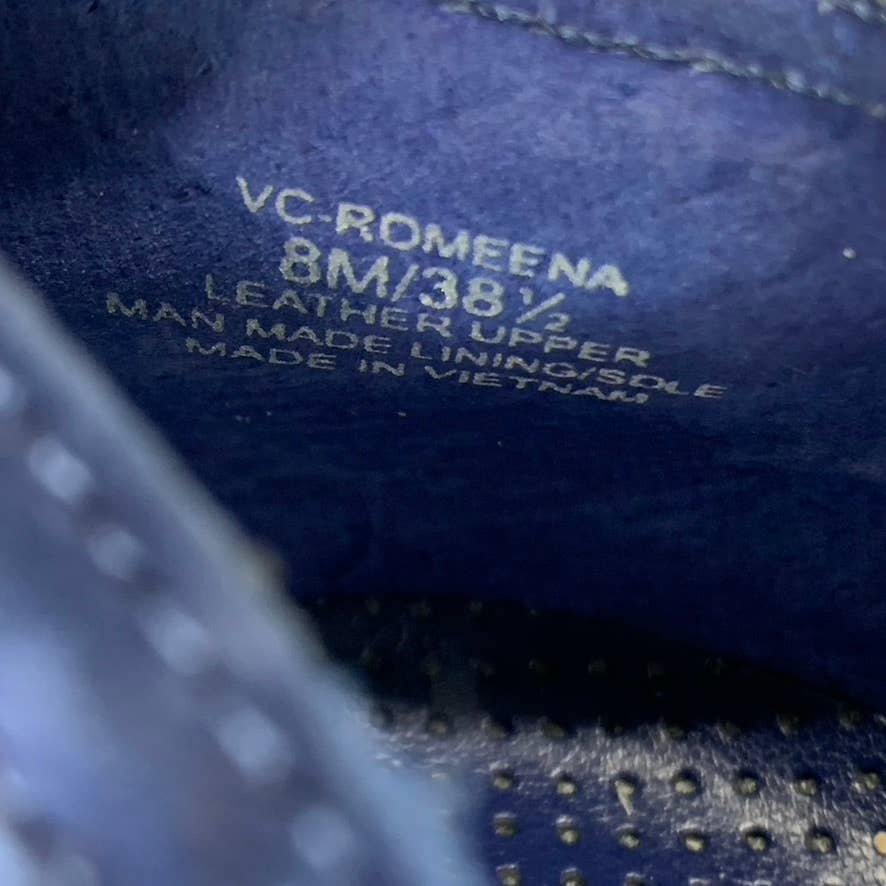 VINCE CAMUTO Women's Deep Blue Romeena Cutout Platform Slip-on Sneakers SZ 8