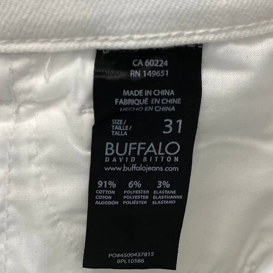 BUFFALO DAVID BITTON Women's White High-Rise Denim Skinny Jeans SZ 31