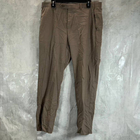 MICHAEL KORS Men's Brown Flat Front Dress Pants SZ 36X30