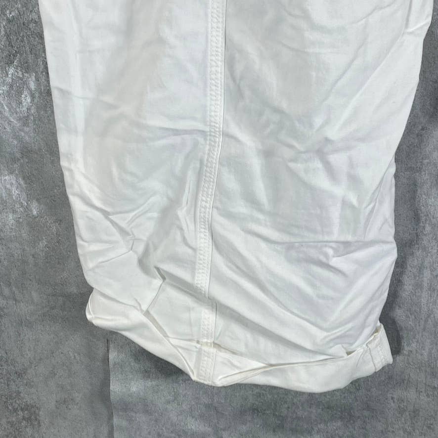 TOMMY HILFIGER Women's Plus White Mid-Rise Alton Cargo Drawstring Pants SZ 3X