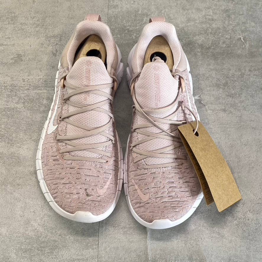 NIKE Women's Platinum Violet/White Free Run 5.0 Road Running Lace-Up Sneakers SZ 7