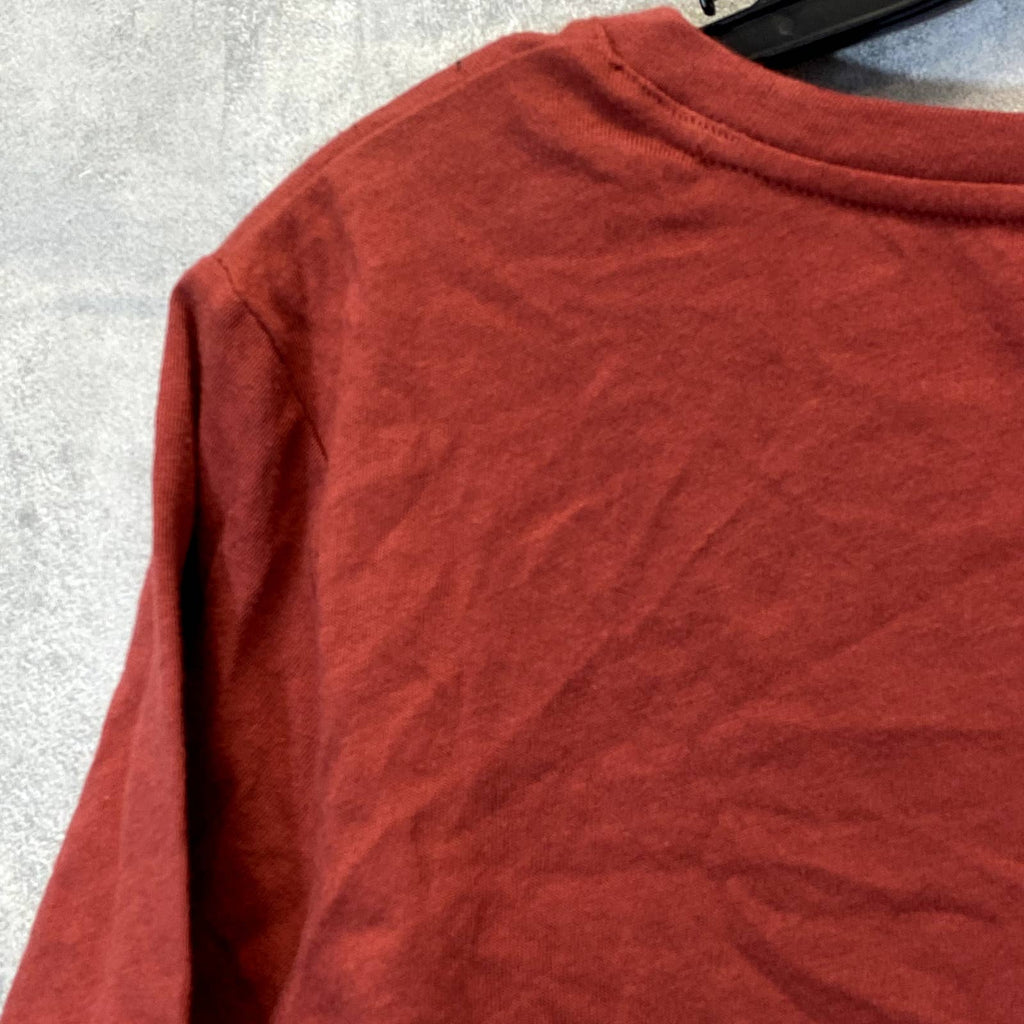 BP. Women's Red Rosewood All Day Scoopneck Short Sleeve Round Hem T-Shirt SZ S