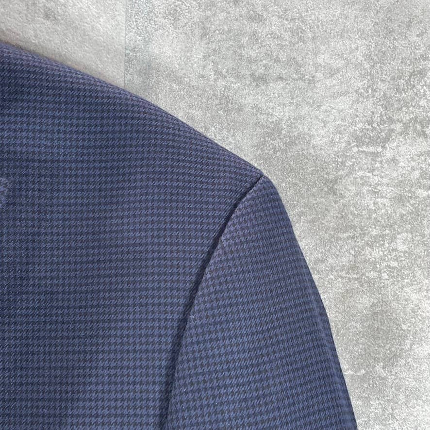 LAUREN RALPH LAUREN Men's Blue Mini Check UltraFlex Classic-Fit Sport Coat SZ41R