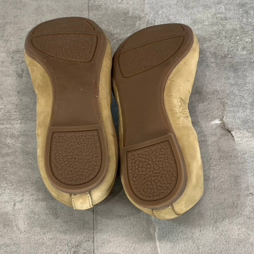 CHARLESTON SHOE CO Women's Tan Leather Gigi Round-Toe Slip-On Ballet Flats SZ 7