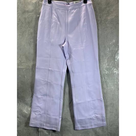 ALFANI Women's Lightest Lilac Modern Lounge High-Rise Seamed Wide-Leg Pants SZ 8