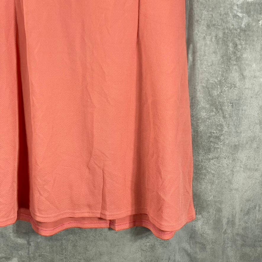 WHITE MARK Women's Plus Coral Pelagia Scoop-Neck Lace-Trim Mini Dress SZ 1XL