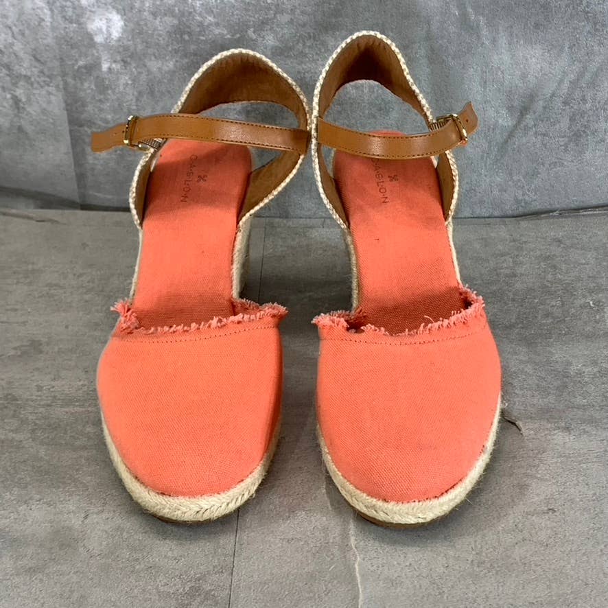CASLON Women's Coral Saggitario Ankle-Strap Wedge Espadrille Sandals SZ 8