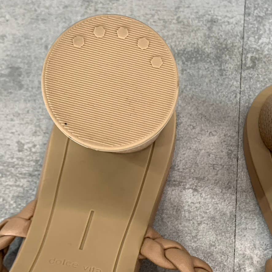 DOLCE VITA Women's Cafe Stella Nairi Braided Square-Toe Slide Sandals SZ 10