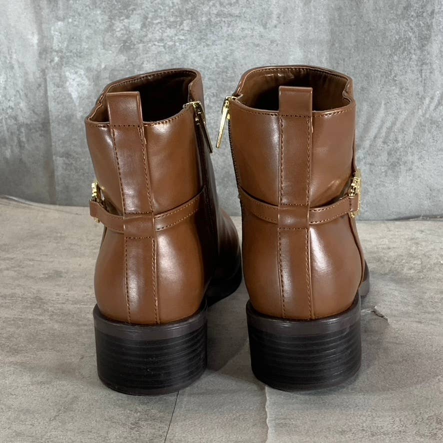 TOMMY HILFIGER Women's Medium Natural Imiera Side-Zip Ankle Boots SZ 9