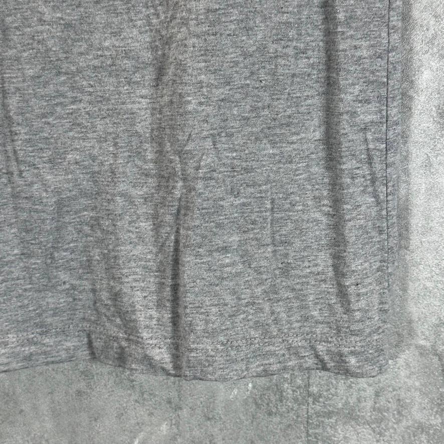 TOMMY HILFIGER Women's Grey Heather Crewneck Ombre Flag Graphic T-Shirt SZ L