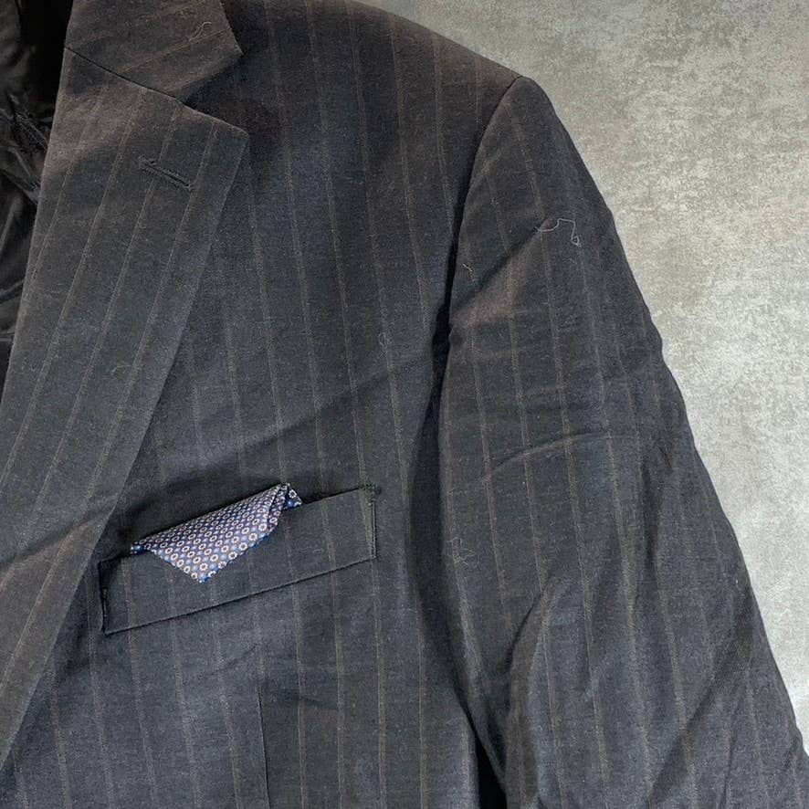 LAUREN RALPH LAUREN Men's Charcoal Long Stripe Ultra Flex Suit Jacket SZ 42L