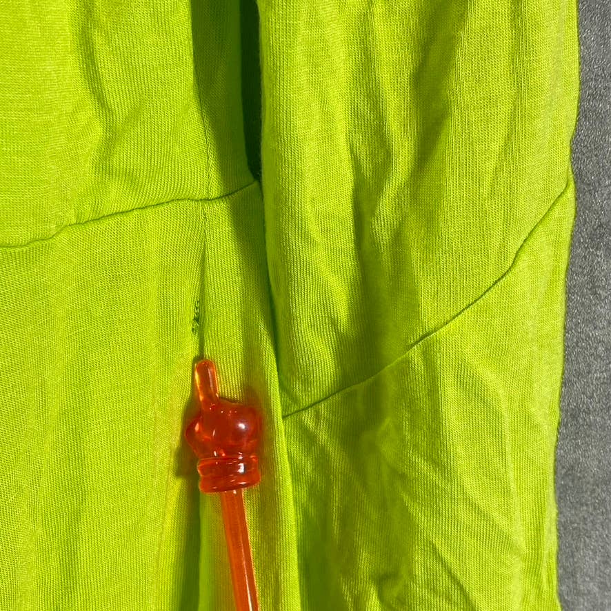 ZERINA AKERS FOR BAR III Women's Acid Lime Solid Knit Mock-Neck Mini Dress SZ M