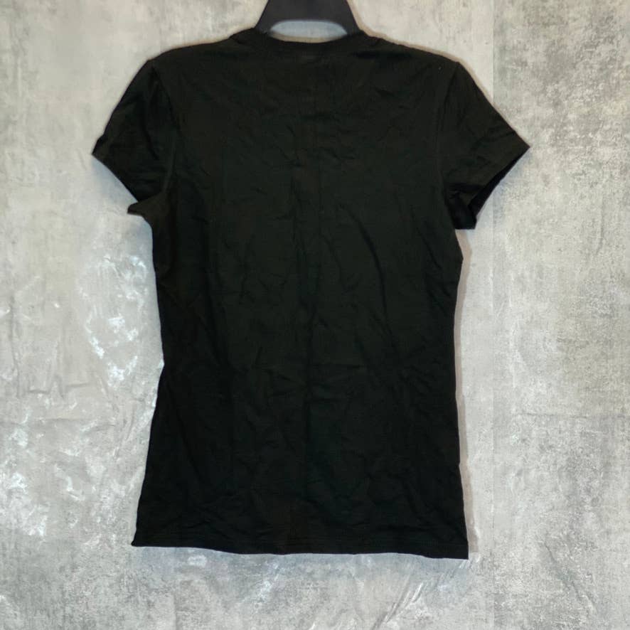 DISTRICT Women's Black Crazy Little Thing Called Love Heart Logo Crewneck T-Shirt SZ L