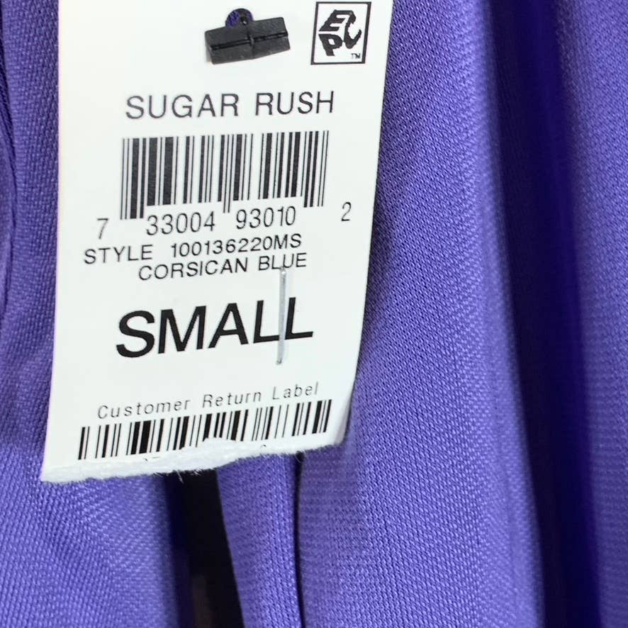 ALFANI Women's Corsican Blue Surplice Faux-Wrap Long-Sleeve Top SZ S