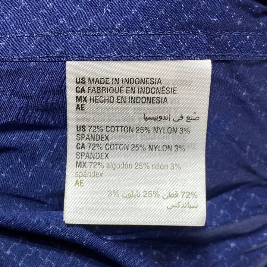 ALFANI Blue Slim-Fit Performance Stretch Long Sleeve Dress Shirt SZ XL