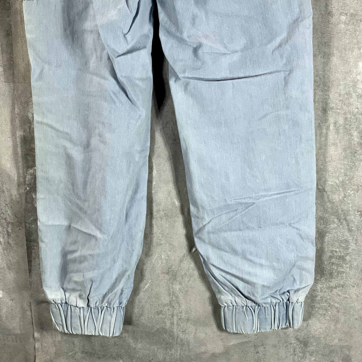 INDIGO REIN Juniors' Light Blue Denim High-Rise Pull-On Jogger Pants SZ M