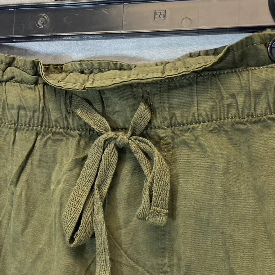 SANCTUARY Women's Plus Size Olive Drawstring Tie Pull-On Lightweight Shorts SZ3X