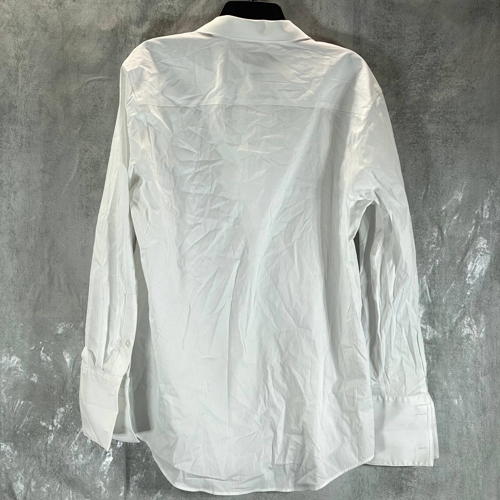 ALFANI Men's White Slim-Fit 2-Way Stretch Button-Up Long-Sleeve Dress Shirt SZ L