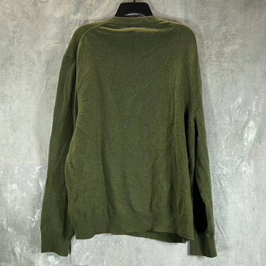 CALVIN KLEIN Men's Jolly Green Bean Heather V-Neck Pullover Sweater SZ 2XL