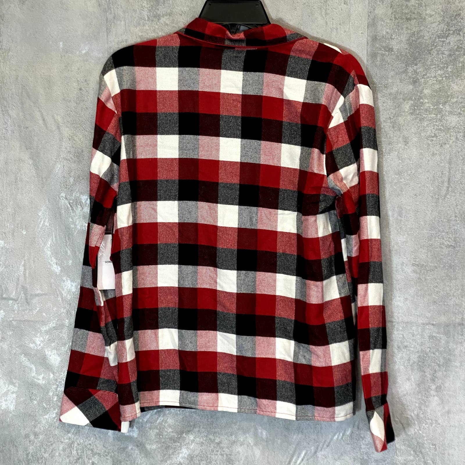 NORDSTROM Women's Red Chili August Check 2-Piece Button-Front Pull-on Pajama Set SZ S