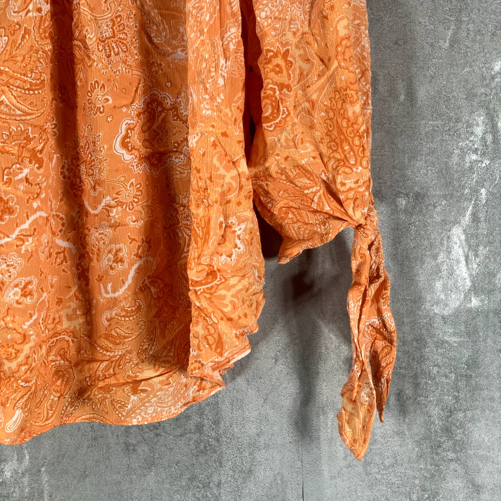 MICHAEL MICHAEL KORS Women's Petite Nectarine Paisley Off-The-Shoulder Top SZP/M