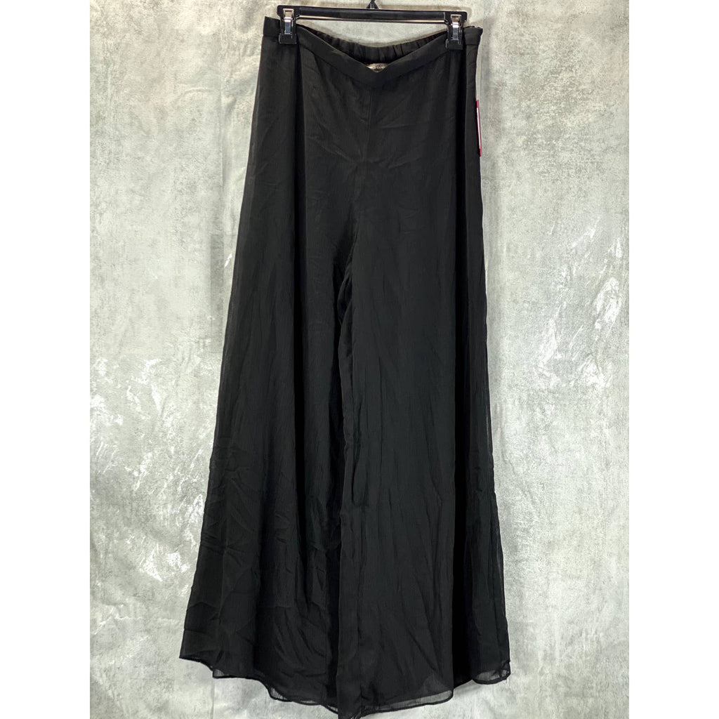 VINCE CAMUTO Women's Black Wide-Leg Yoryu Relaxed-Fit Pull-On Pants SZ M