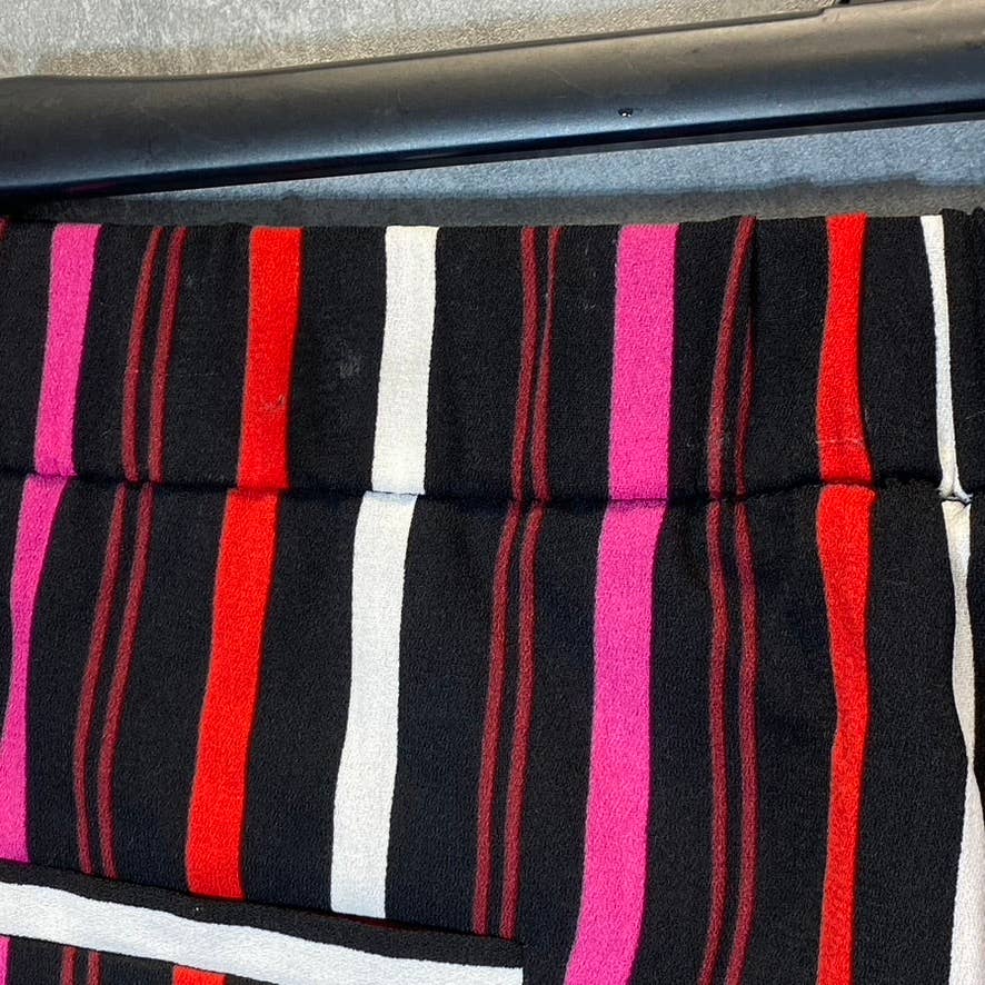 HALOGEN Women's Multicolor Striped Barbara Pull-On Shorts SZ L
