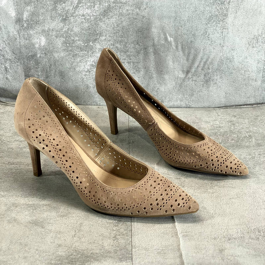 ALFANI STEP N' FLEX Women's Sand Jeules Perforated Pointed-Toe Slip-On Pumps SZ9